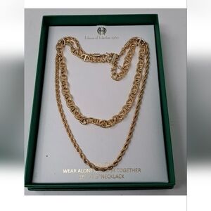 House of Harlow set of Two Wear Alone or Layer Necklaces